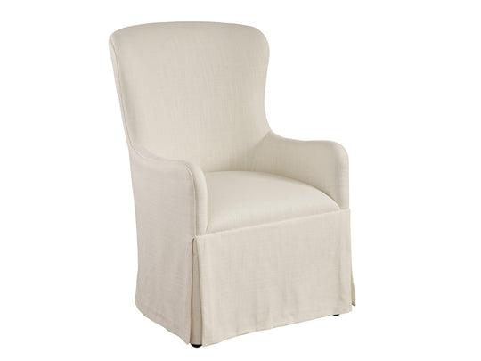 Barclay Butera Laguna Aliso Upholstered Host Chair W/Casters - Set of 2 DINING CHAIRS