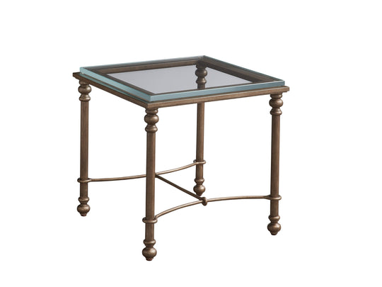 Barclay Butera Laguna Bluff Metal And Glass End Table ACCENT TABLES