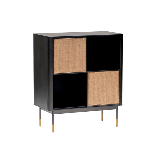 Euro Style Miriam 33" Cabinet with Natural Wicker CABINETS