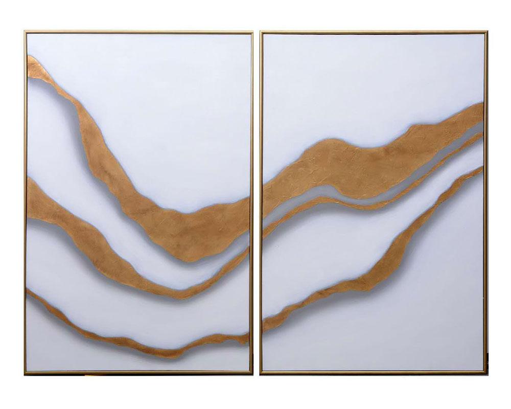 Sunpan Gold Abyss (Set Of 2) WALL ART
