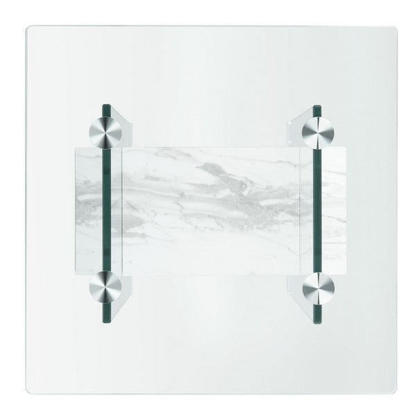 Glass / Faux White Marble