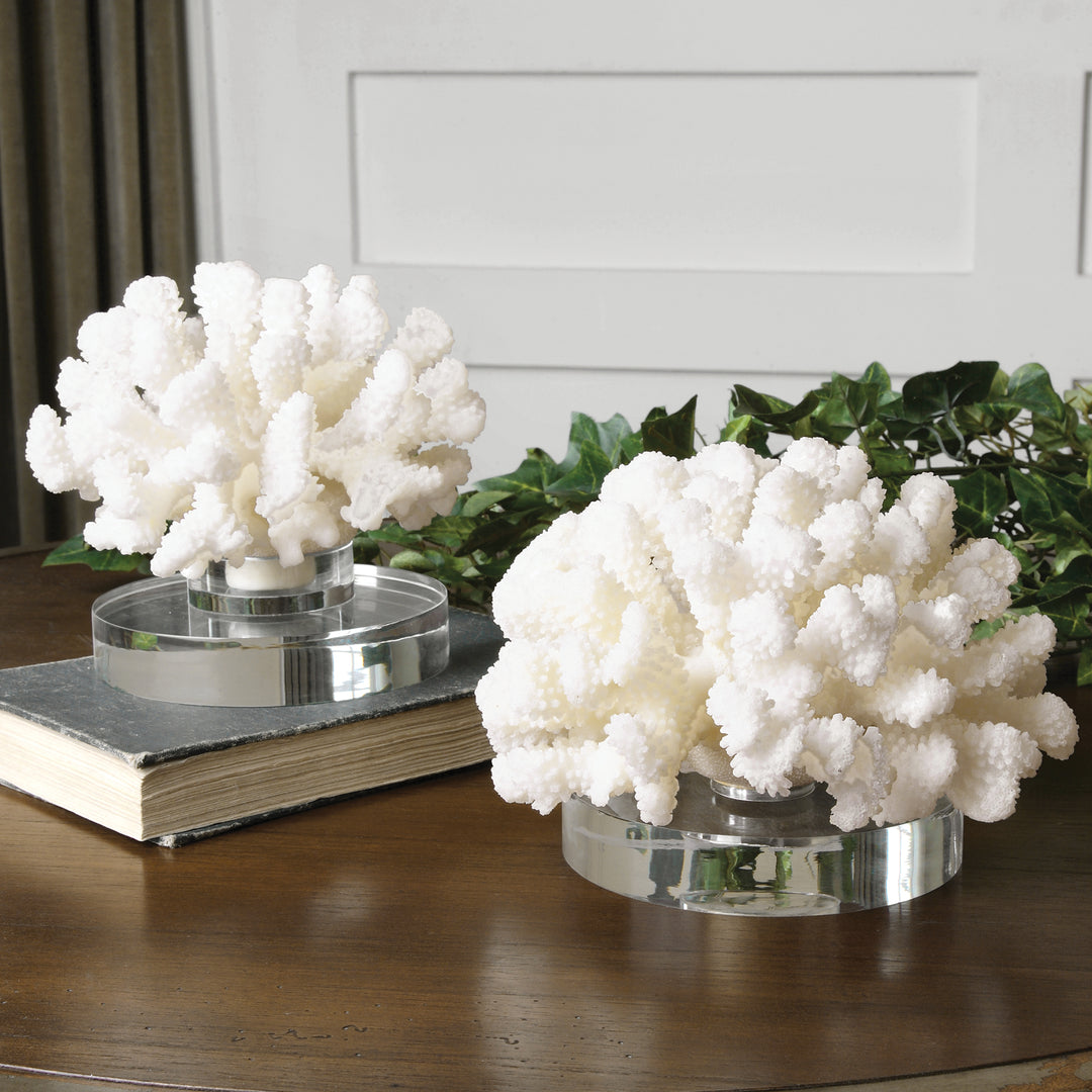 HARD CORAL SCULPTURES, SET OF 2 - AmericanHomeFurniture