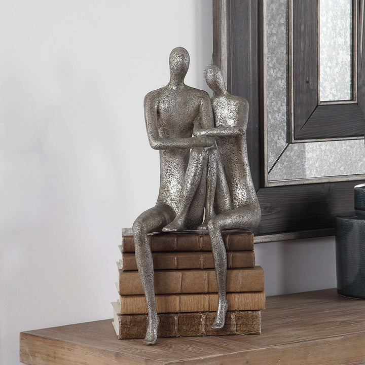 COURTSHIP ANTIQUE NICKEL FIGURINE - AmericanHomeFurniture