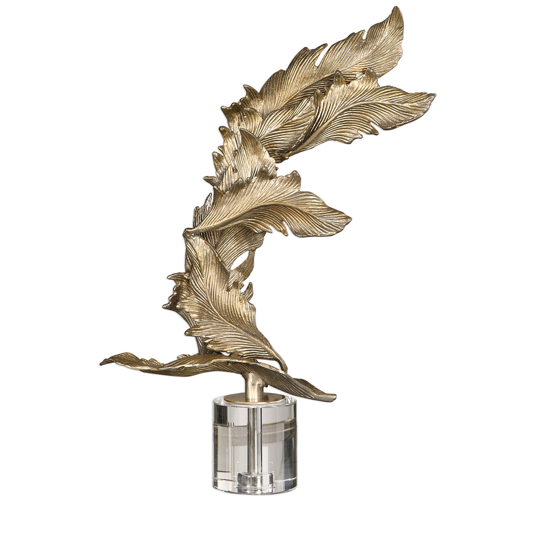 FALL LEAVES CHAMPAGNE SCULPTURE - AmericanHomeFurniture