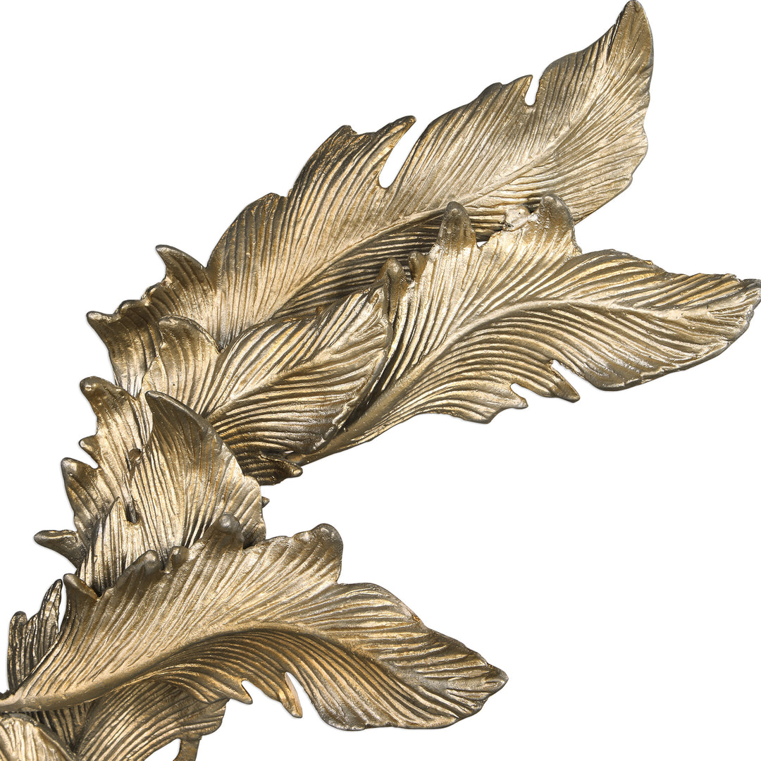 FALL LEAVES CHAMPAGNE SCULPTURE - AmericanHomeFurniture