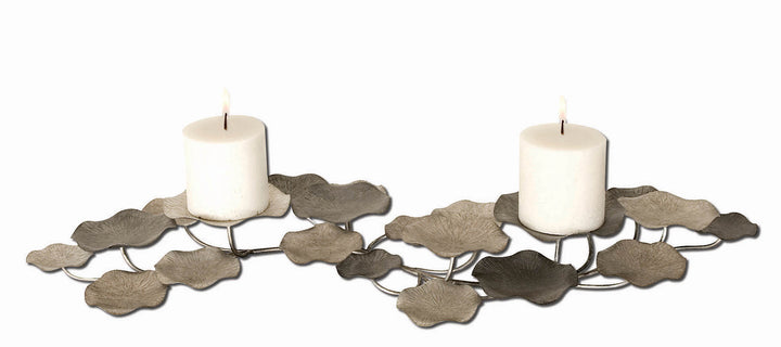 LYING LOTUS METAL CANDLEHOLDERS - AmericanHomeFurniture