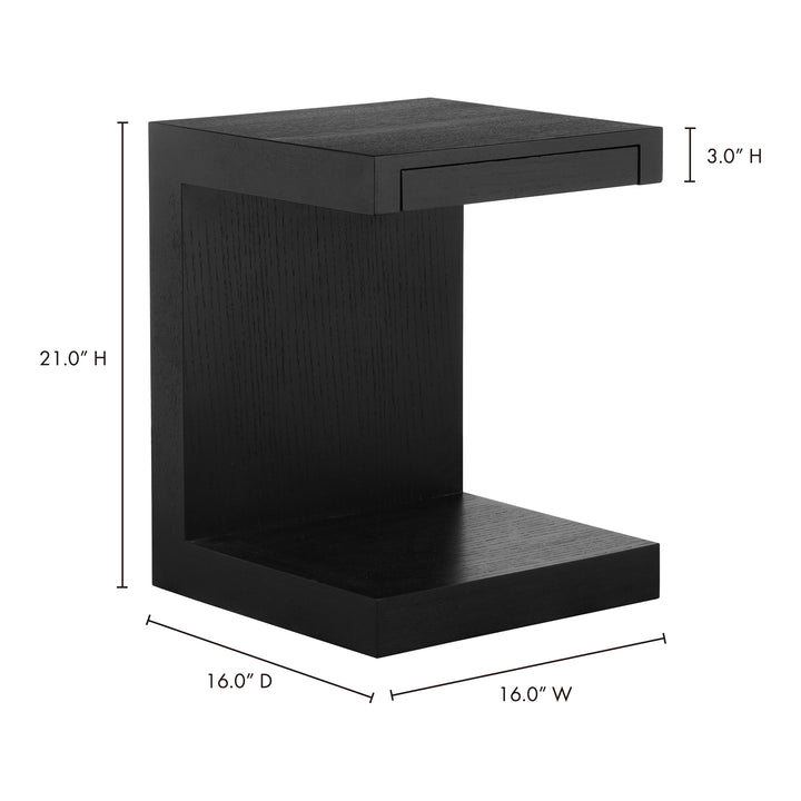 American Home Furniture | Moe's Home Collection - Zio Sidetable Black Oak