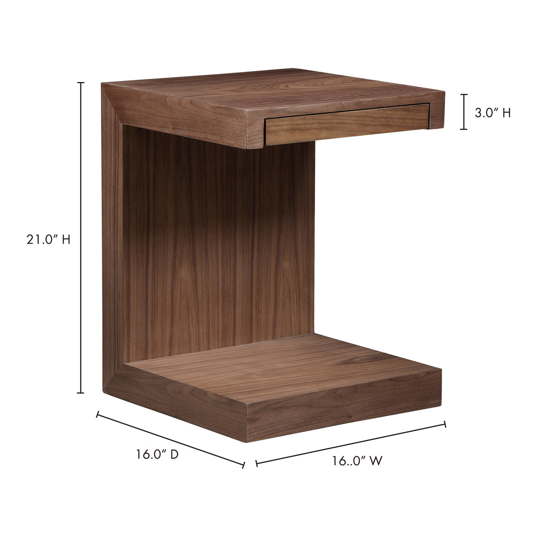American Home Furniture | Moe's Home Collection - Zio Sidetable Walnut
