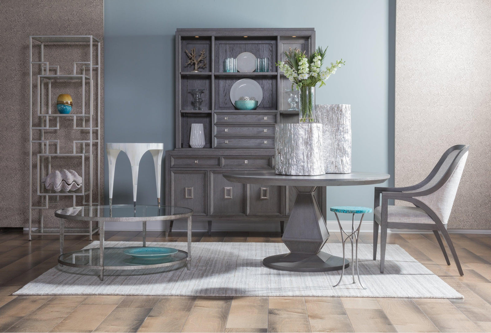 Artistica Home Signature Designs Trunk Segment Spot Table - Silver Leaf ACCENT TABLES