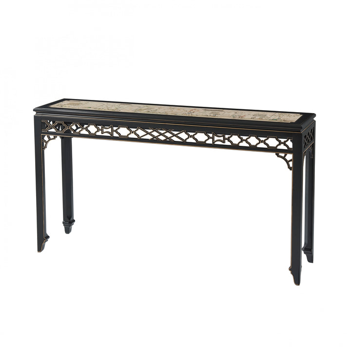 Long Hall Chinoiserie Console Table