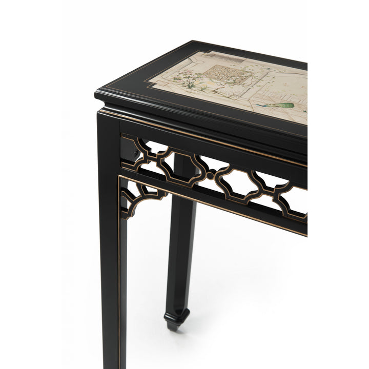 Long Hall Chinoiserie Console Table