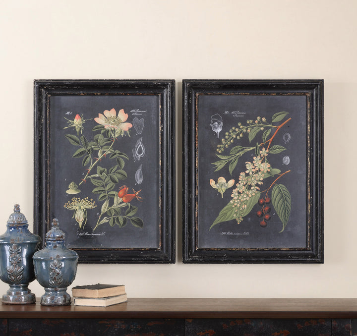 MIDNIGHT BOTANICALS WALL ART SET OF 2 - AmericanHomeFurniture