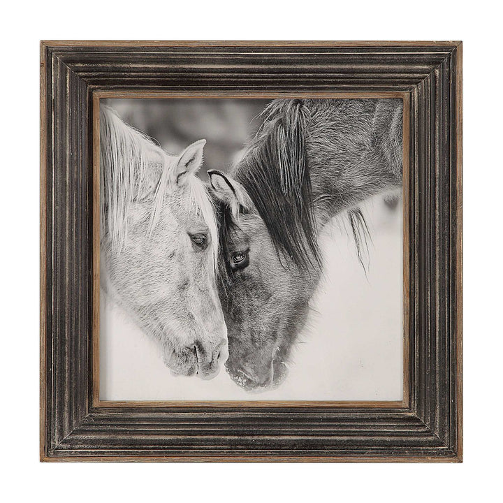 CUSTOM BLACK AND WHITE HORSES PRINT - AmericanHomeFurniture