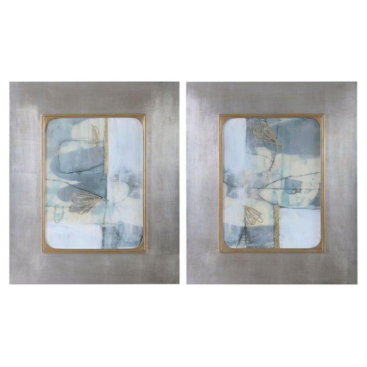 GILDED WHIMSY ABSTRACT PRINTS, SET OF 2 - AmericanHomeFurniture