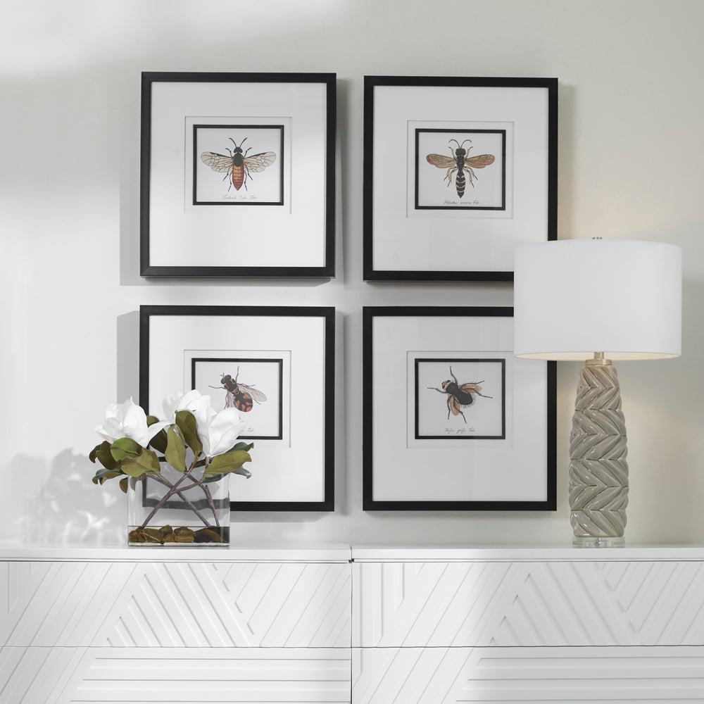 ANTHOPHILA FRAMED PRINTS, SET OF 4 - AmericanHomeFurniture