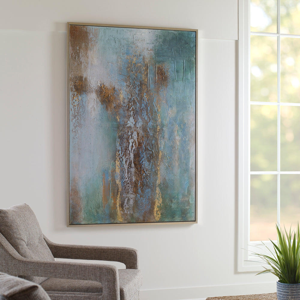 Rendezvous Hand Painted Abstract Art - AmericanHomeFurniture