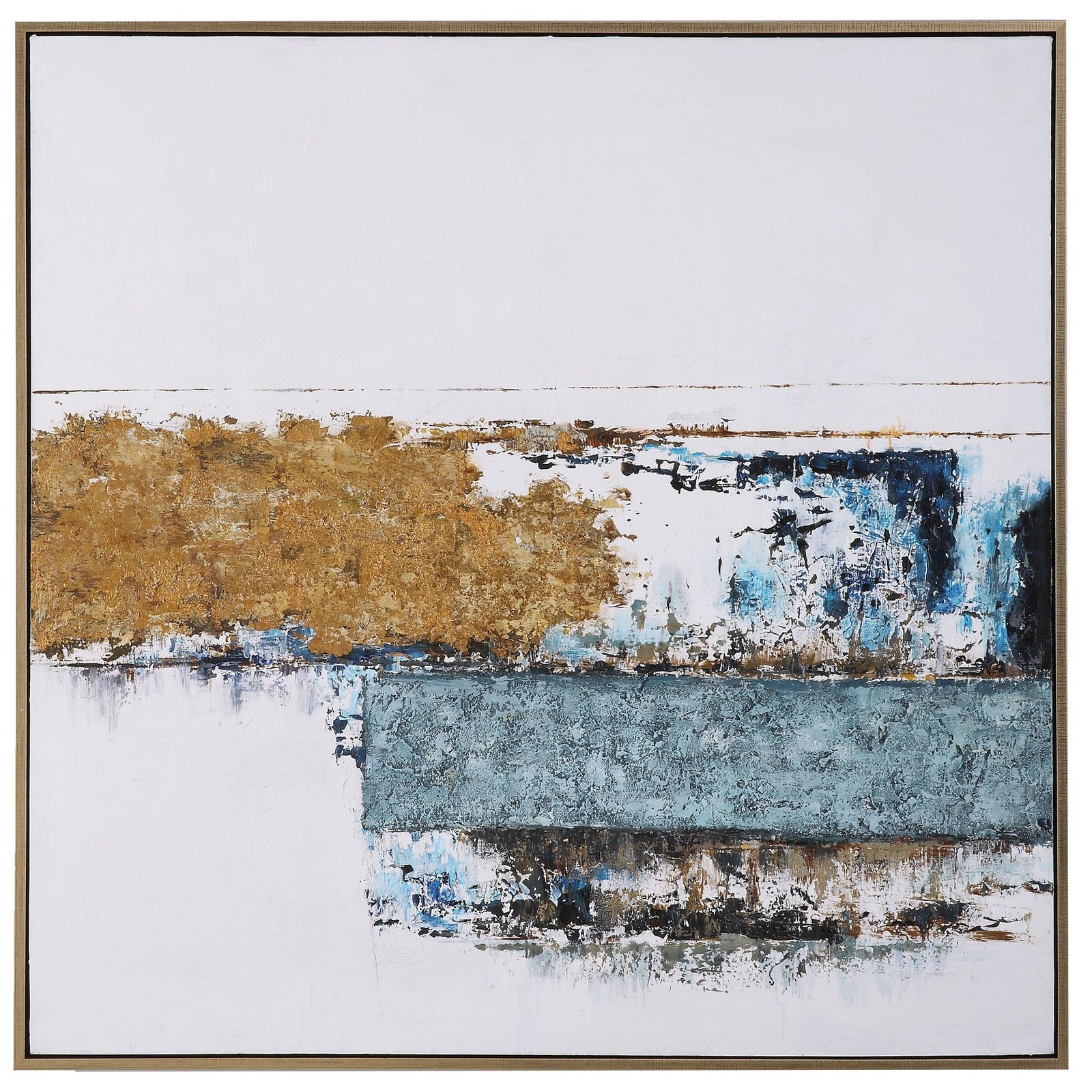 Uttermost Stacked Against Hand Painted Canvas WALL ART