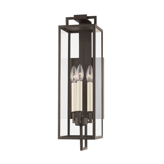 Troy Lighting Beckham 3 Lights Exterior Wall Sconce Large OUTDOOR WALL LIGHTS
