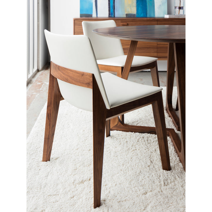 American Home Furniture | Moe's Home Collection - Deco Dining Chair White Pvc-Set Of Two