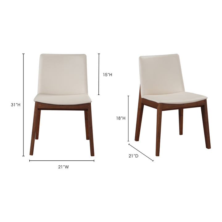 American Home Furniture | Moe's Home Collection - Deco Dining Chair White Pvc-Set Of Two