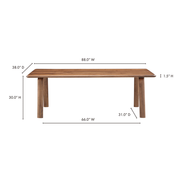 American Home Furniture | Moe's Home Collection - Malibu Dining Table Walnut