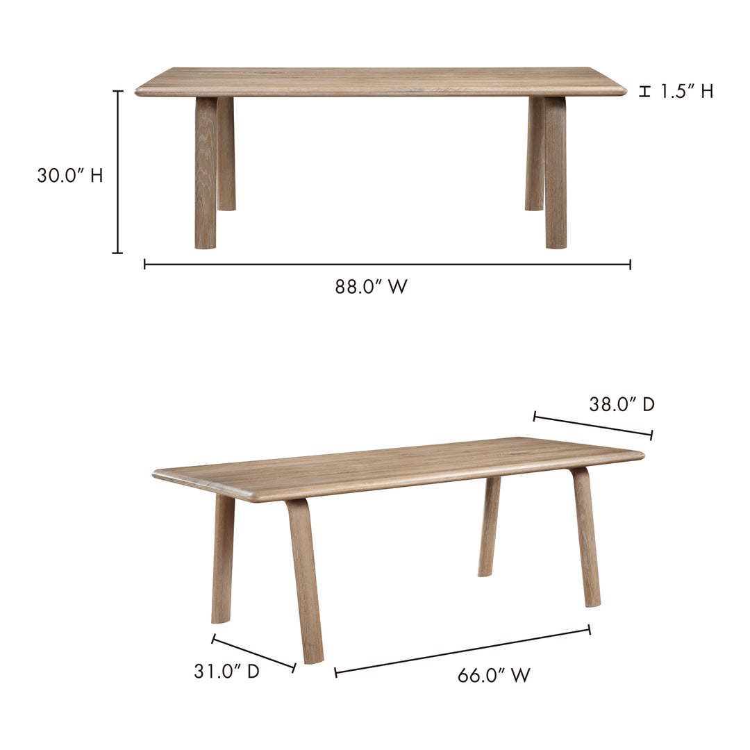 American Home Furniture | Moe's Home Collection - Malibu Dining Table White Oak