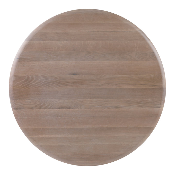 American Home Furniture | Moe's Home Collection - Malibu Round Dining Table  White Oak