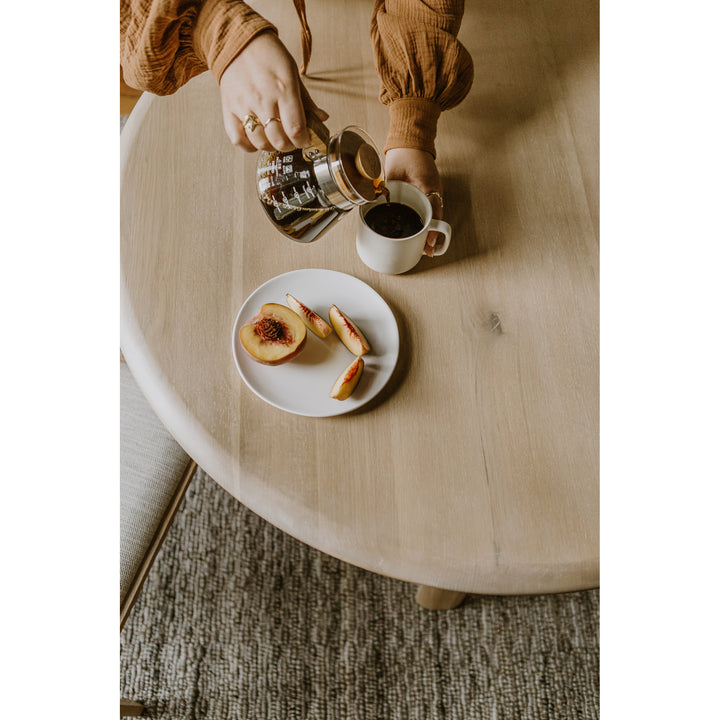 American Home Furniture | Moe's Home Collection - Malibu Round Dining Table  White Oak