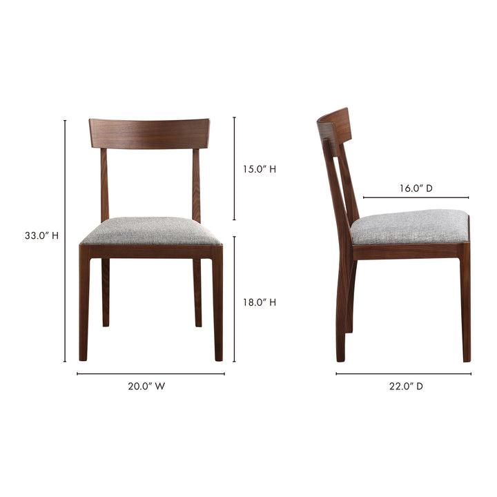 American Home Furniture | Moe's Home Collection - Leone Dining Chair Walnut-Set Of Two