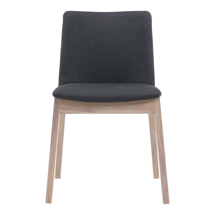 American Home Furniture | Moe's Home Collection - Deco Oak Dining Chair Dark Grey-Set Of Two