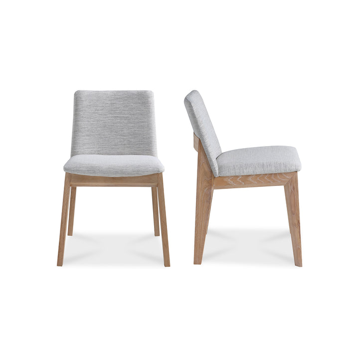 American Home Furniture | Moe's Home Collection - Deco Oak Dining Chair Light Grey-Set Of Two