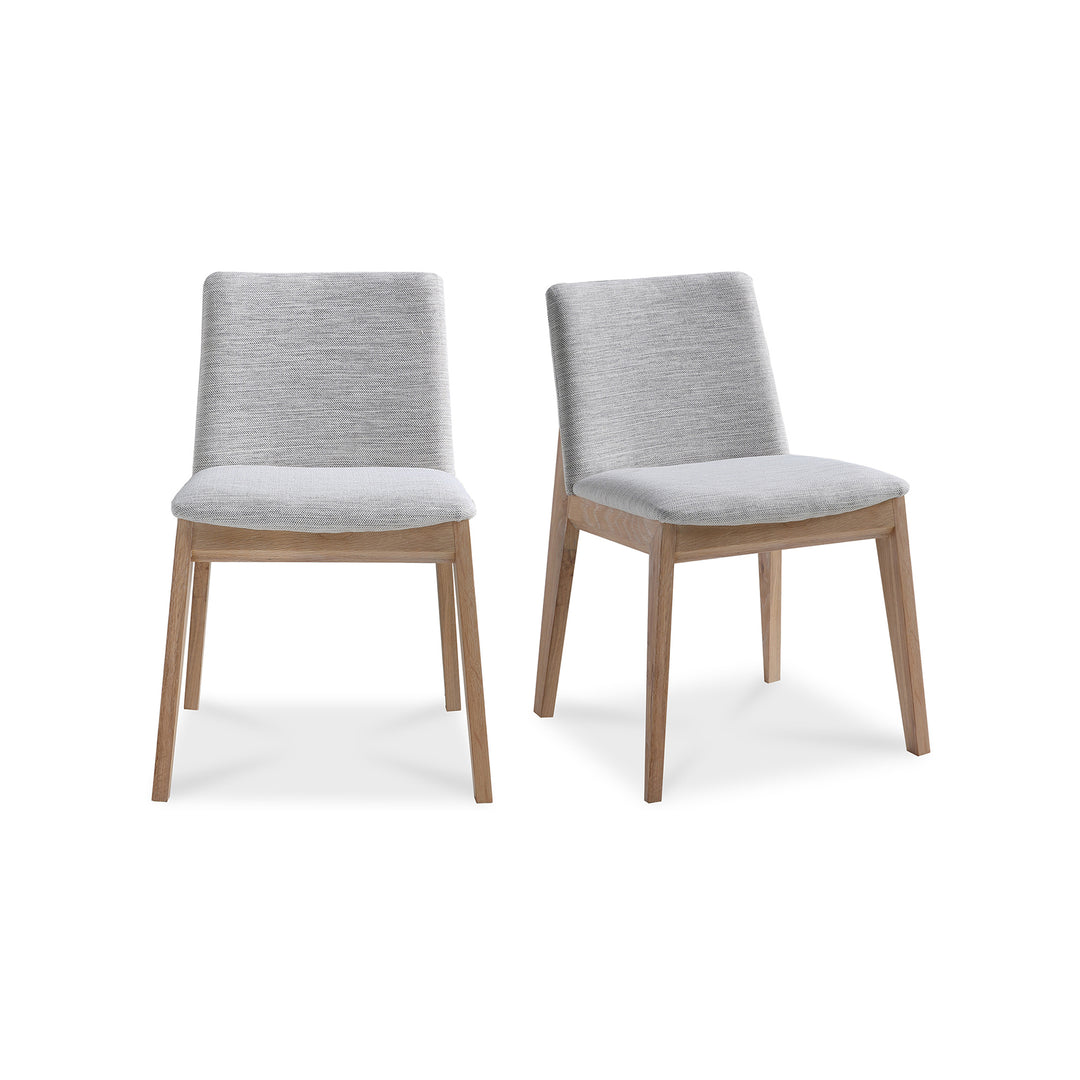 American Home Furniture | Moe's Home Collection - Deco Oak Dining Chair Light Grey-Set Of Two