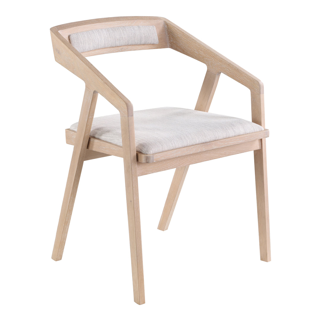 American Home Furniture | Moe's Home Collection - Padma Oak Arm Chair Light Grey