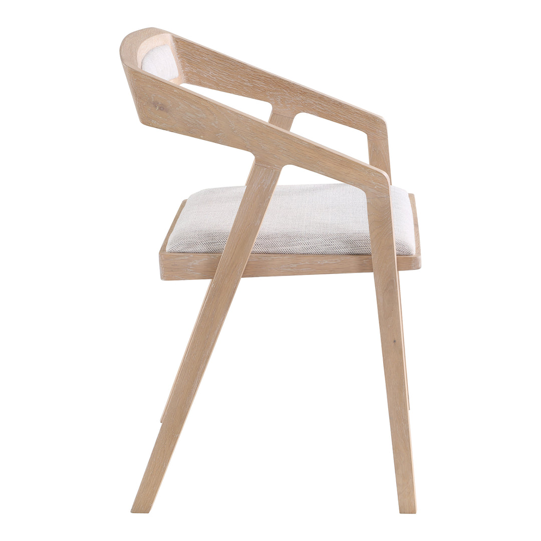 American Home Furniture | Moe's Home Collection - Padma Oak Arm Chair Light Grey