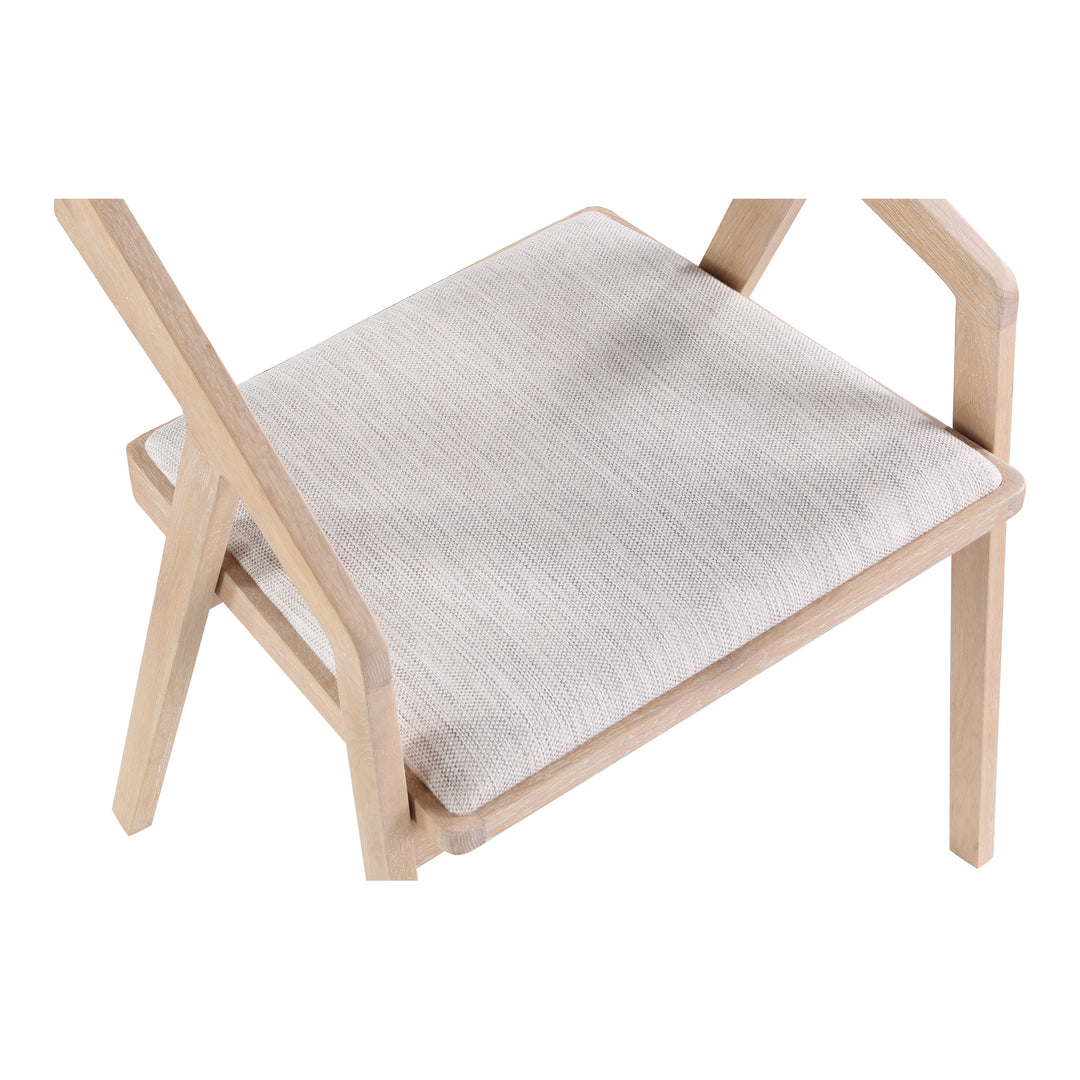 American Home Furniture | Moe's Home Collection - Padma Oak Arm Chair Light Grey