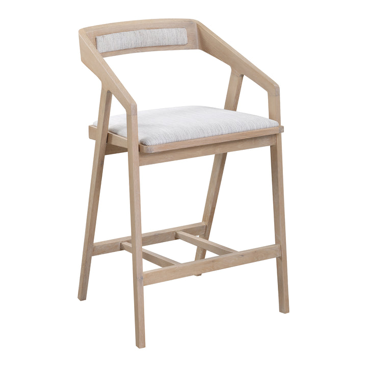 American Home Furniture | Moe's Home Collection - Padma Oak Counter Stool Light Grey