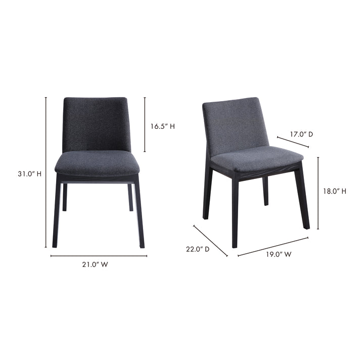 American Home Furniture | Moe's Home Collection - Deco Ash Dining Chair Charcoal-Set Of Two