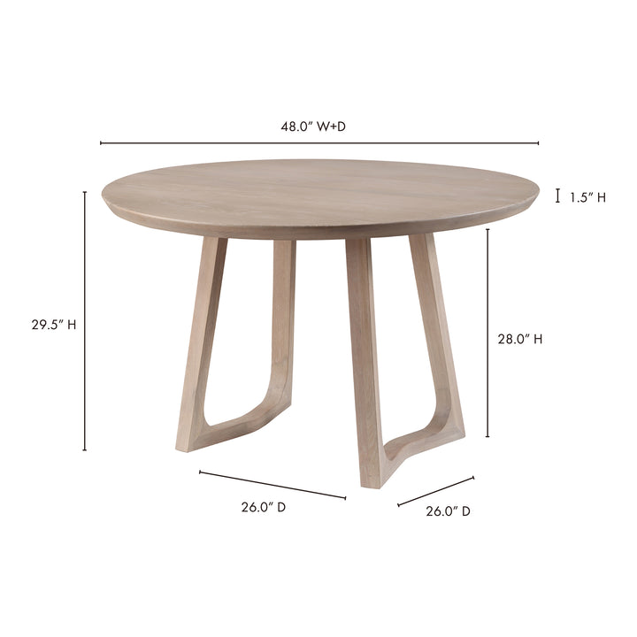 American Home Furniture | Moe's Home Collection - Silas Round Dining Table Oak