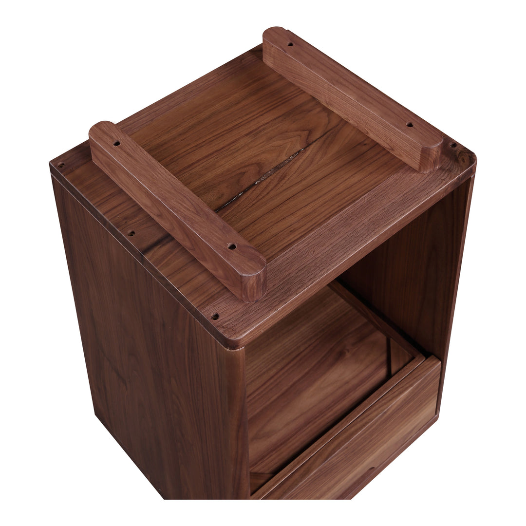 American Home Furniture | Moe's Home Collection - Osamu Walnut Nightstand