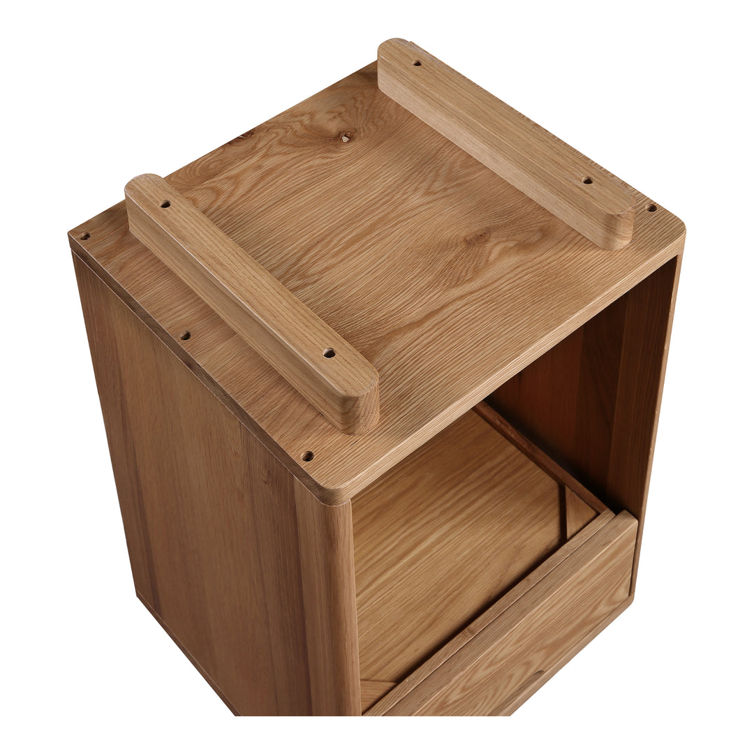 American Home Furniture | Moe's Home Collection - Osamu Oak Nightstand