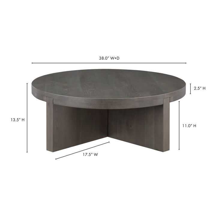 American Home Furniture | Moe's Home Collection - Folke Round Coffee Table Dark Brown