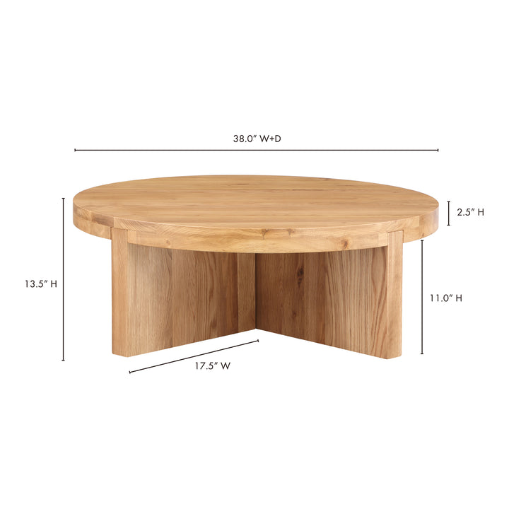 American Home Furniture | Moe's Home Collection - Folke Round Coffee Table Natural