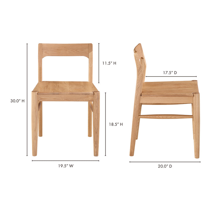 American Home Furniture | Moe's Home Collection - Owing Dining Chair Oak-Set Of Two