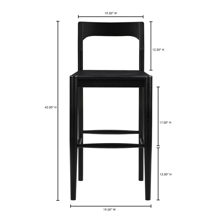 American Home Furniture | Moe's Home Collection - Owing Barstool Black