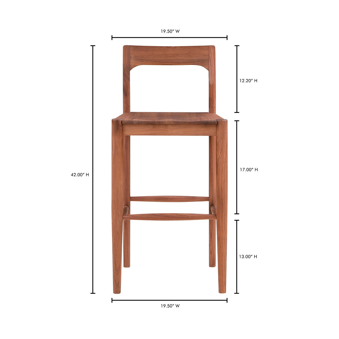 American Home Furniture | Moe's Home Collection - Owing Barstool Walnut