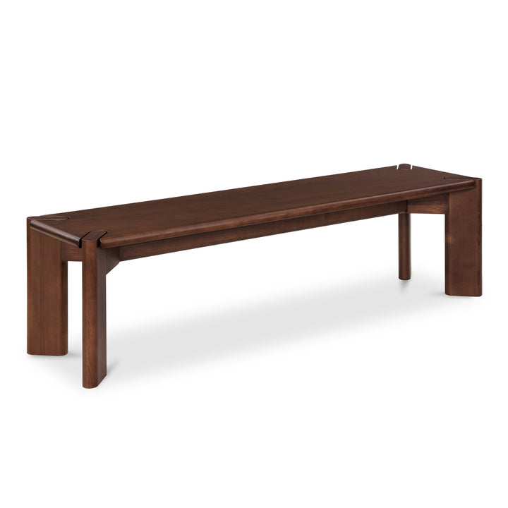 American Home Furniture | Moe's Home Collection - Daifuku Dining Bench Small Walnut Stained Ash