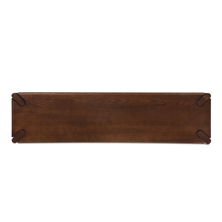 American Home Furniture | Moe's Home Collection - Daifuku Dining Bench Small Walnut Stained Ash