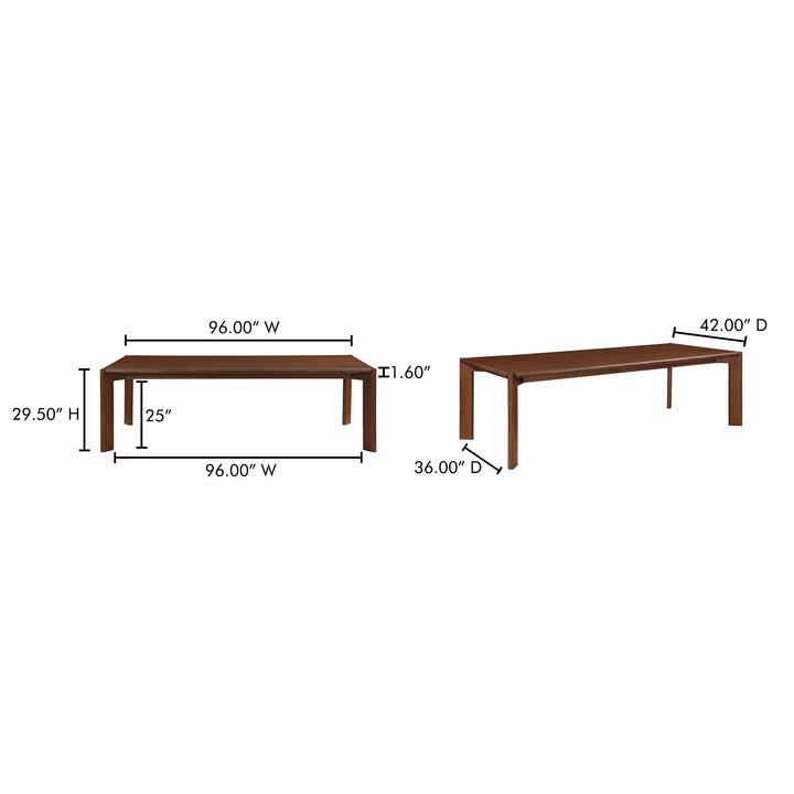 American Home Furniture | Moe's Home Collection - Daifuku Dining Table Large Walnut Stained Ash