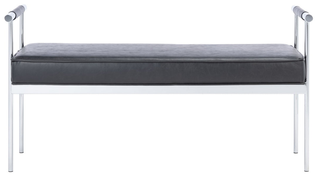 PIM LONG RECTANGLE BENCH W/ ARMS - Safavieh - AmericanHomeFurniture