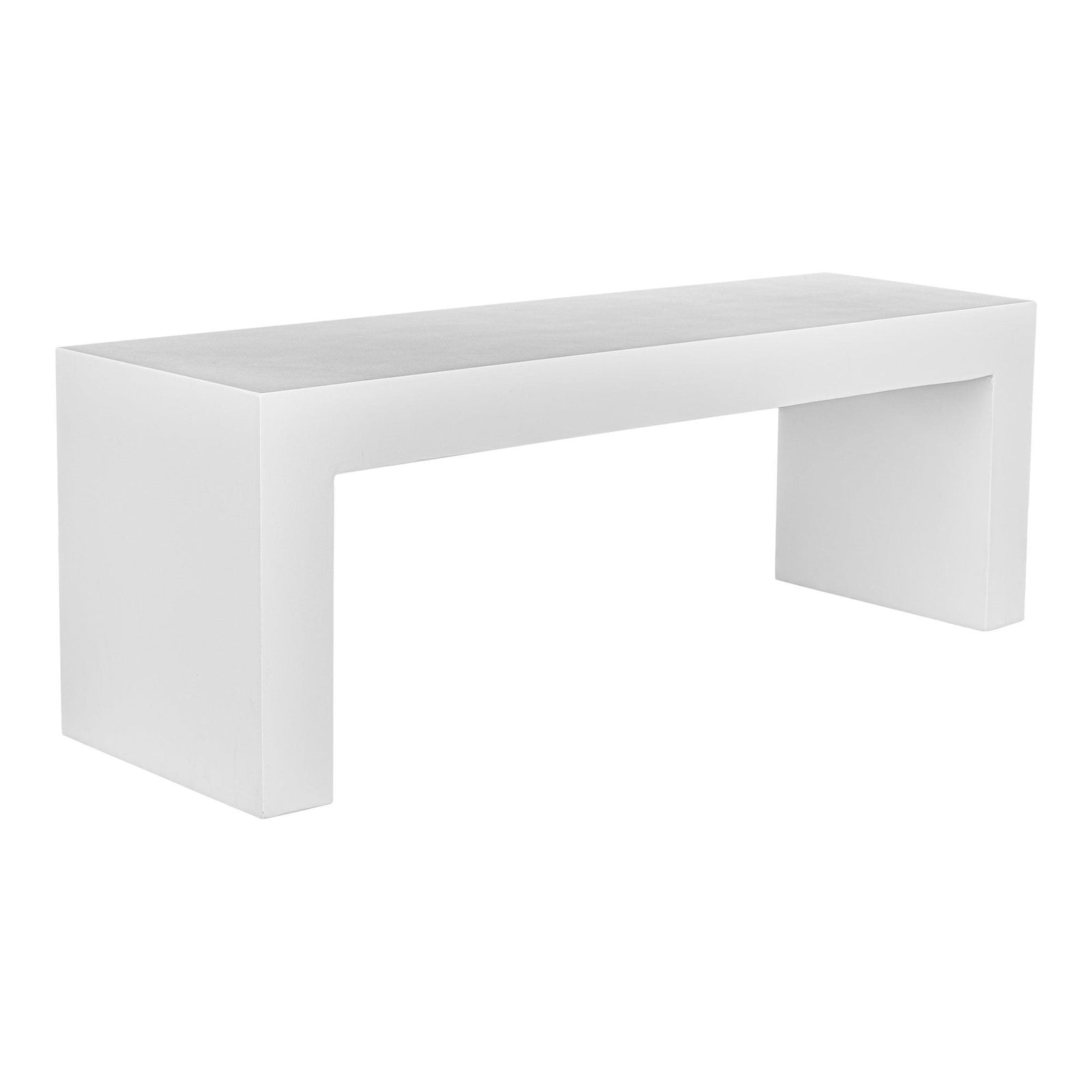 Moe's Home Collection Lazarus Outdoor Bench White OUTDOOR BENCHES